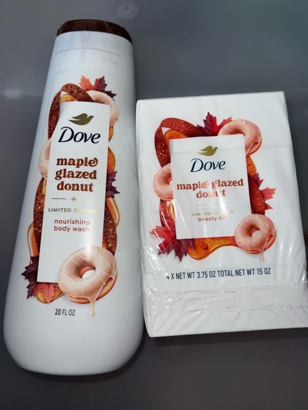 Dove Maple Glazed Donut Nourishing Body Wash & 4PK Maple Glazed Donut Beauty Bar - Picture 1 of 2